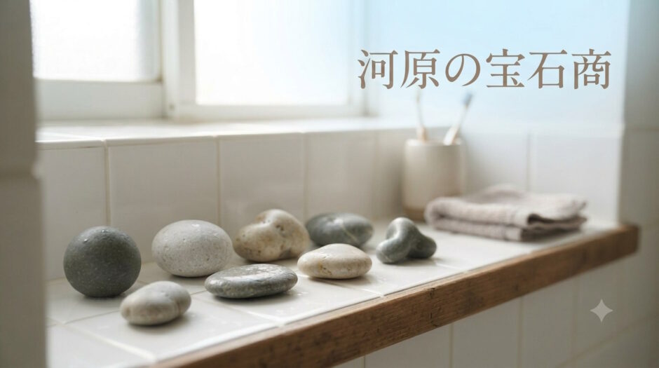 洗面所の石ころ