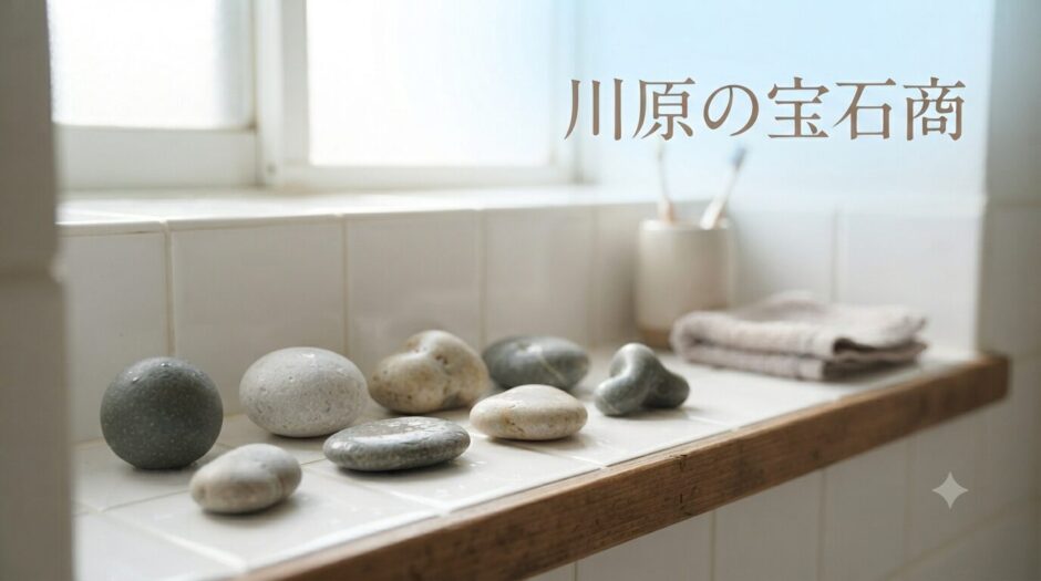洗面所の石ころ