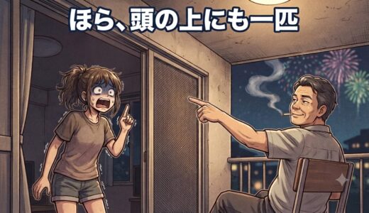 ほら、頭の上にも一匹