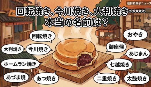回転焼き、今川焼き、大判焼きで御座候