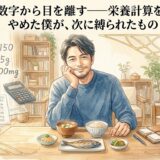 楽しく食べる男性