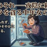 イクラを貪る中年女