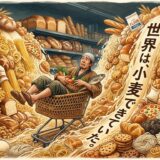 小麦製品であふれるスーパー