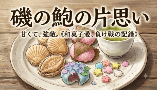 磯の鮑の片思い——最中、桜餅、練り切り、落雁に完敗する男