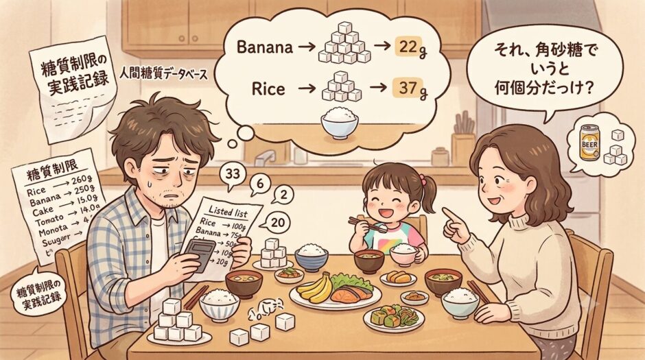 糖質制限する父
