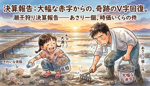 潮干狩り決算報告――あさり一個、時価いくらの件