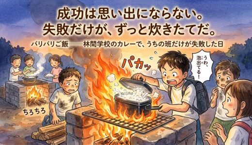 バリバリご飯——林間学校の飯盒炊飯で、うちの班だけ失敗した日