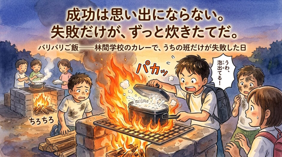 林間学校でカレー作り