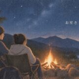 キャンプ場の親子